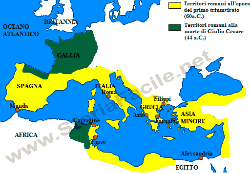 Espansione di Roma alla morte di Giulio Cesare