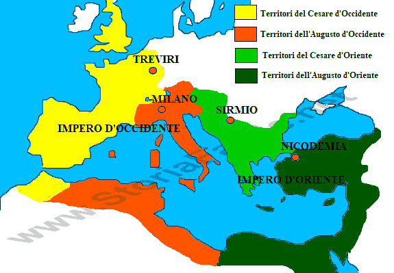 Impero Romano d'Occidente e impero romano d'Oriente