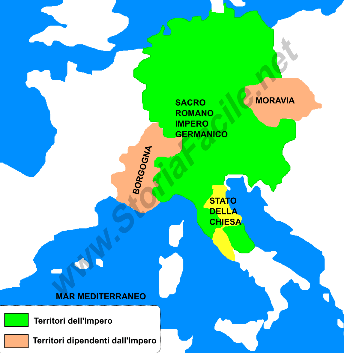 Il Sacro Romano Impero Germanico alla fine del X secolo