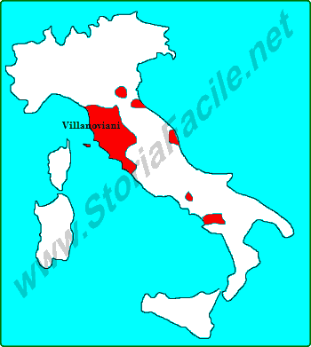 Cartina insediamenti Villanoviani